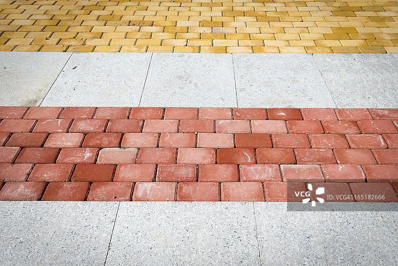 黄红砖路图片素材