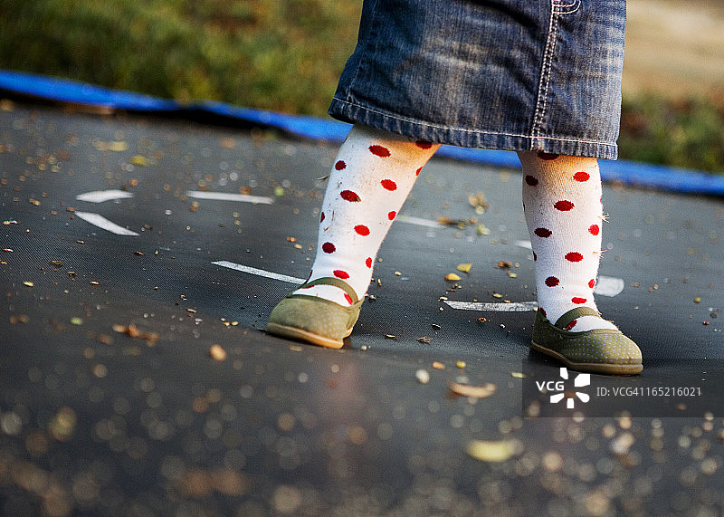 牛仔布+圆点图片素材