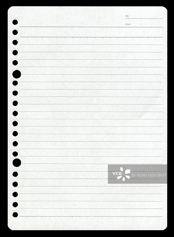 隔离的记事本纸张纹理背景图片素材