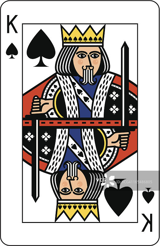 黑桃K扑克牌图片素材