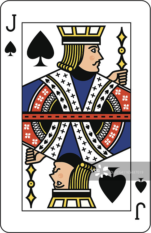黑桃J扑克牌图片素材
