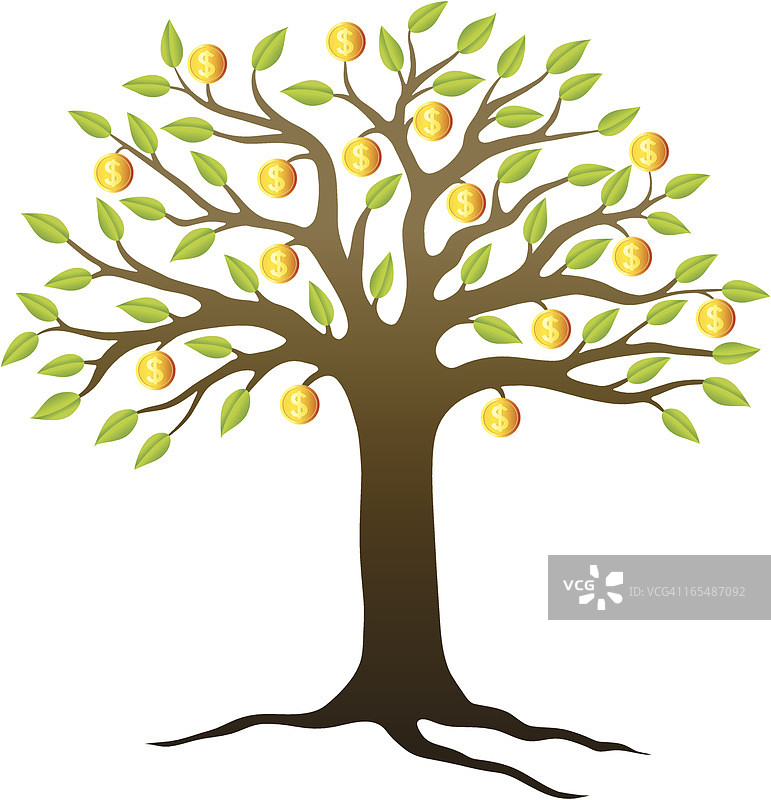 美元摇钱树图片素材
