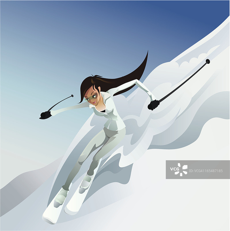 滑雪女孩图片素材