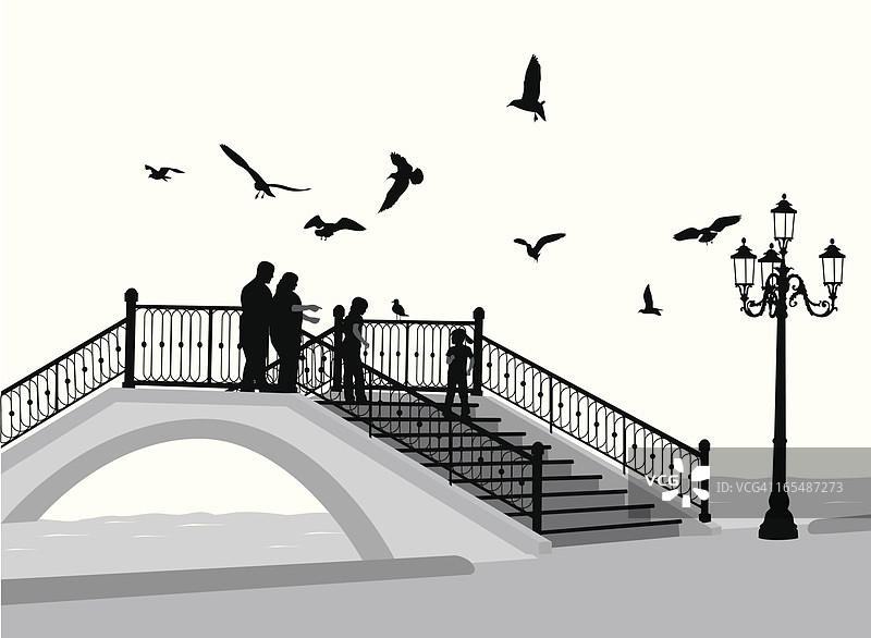 威尼斯矢量剪影图片素材