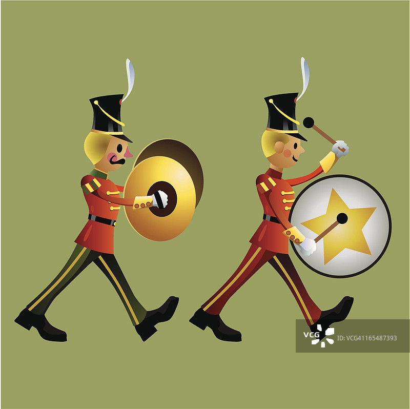 玩具士兵军乐队套装C图片素材