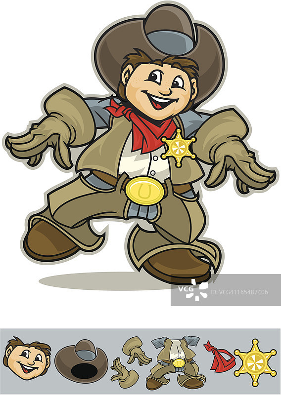 牛仔小孩图片素材