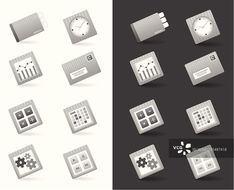 灰色电脑图标图片素材