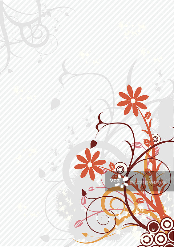 花卉风格的Grunge抽象背景图片素材
