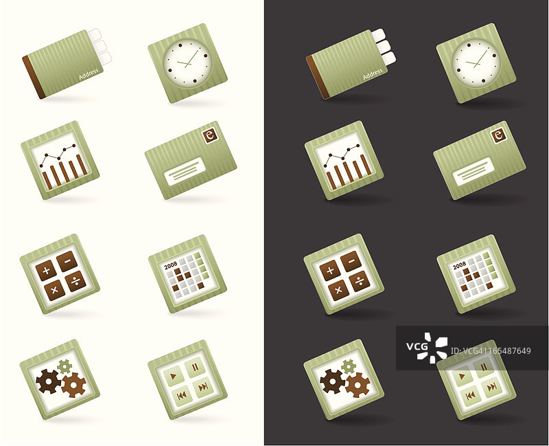 细条纹桌面图标集图片素材