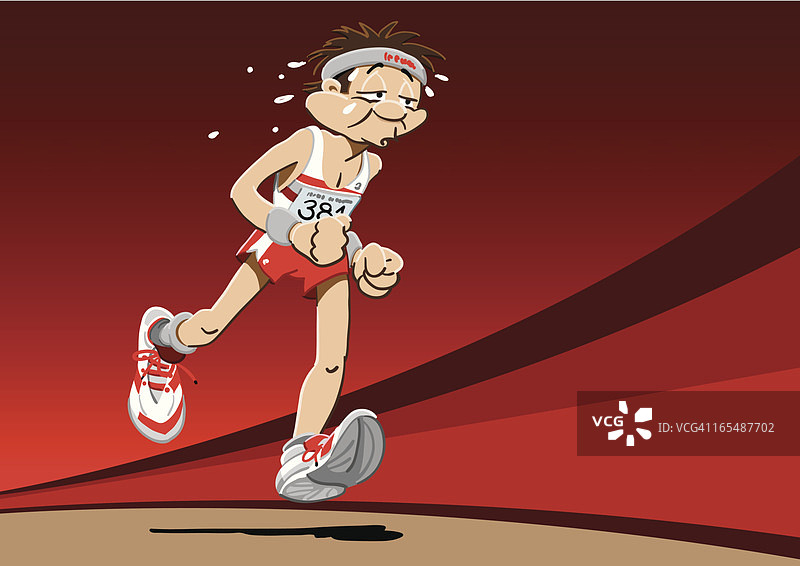 勇敢的赛跑者卡通形象图片素材