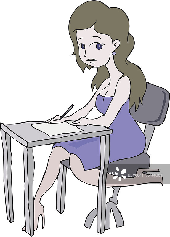 焦虑的作家图片素材