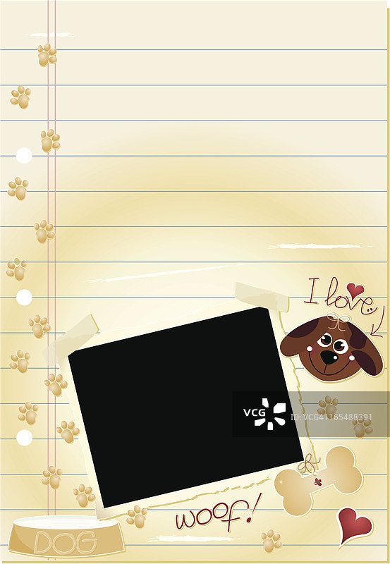 我爱小狗的杂志页面图片素材