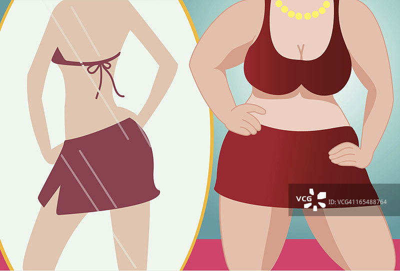 希望变苗条的胖女人图片素材