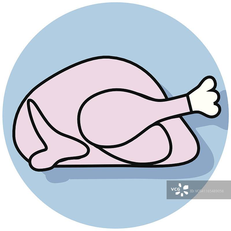 未煮熟的鸡肉或火鸡图片素材