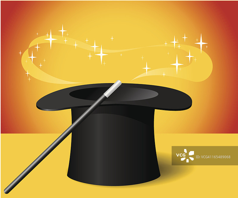魔法帽和魔杖图片素材