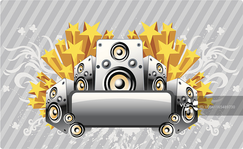 带有banner的扬声器图片素材