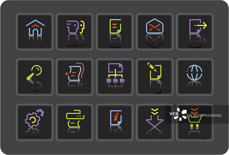 网站和互联网图标|霓虹灯图片素材