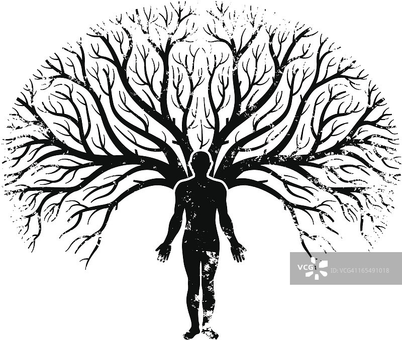 做旧树人图片素材