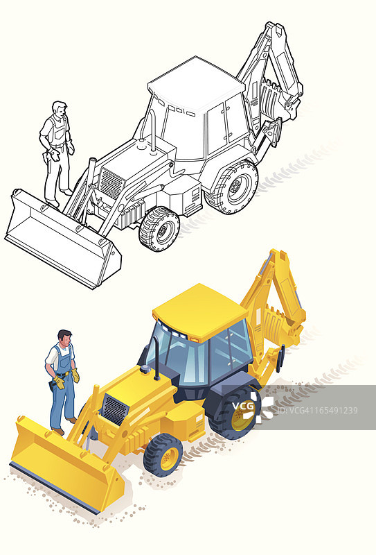 反铲挖掘机图片素材