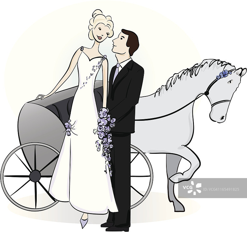 新娘马车图片素材