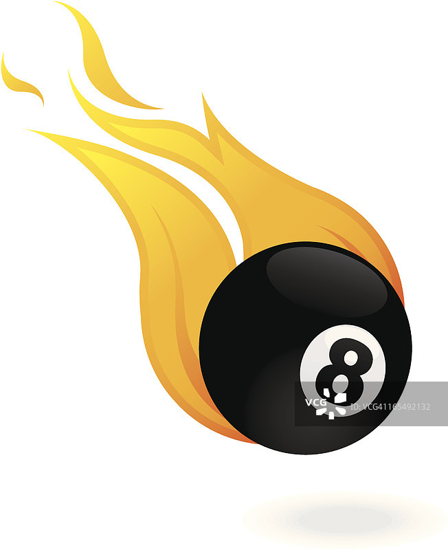 燃烧的八号球图片素材