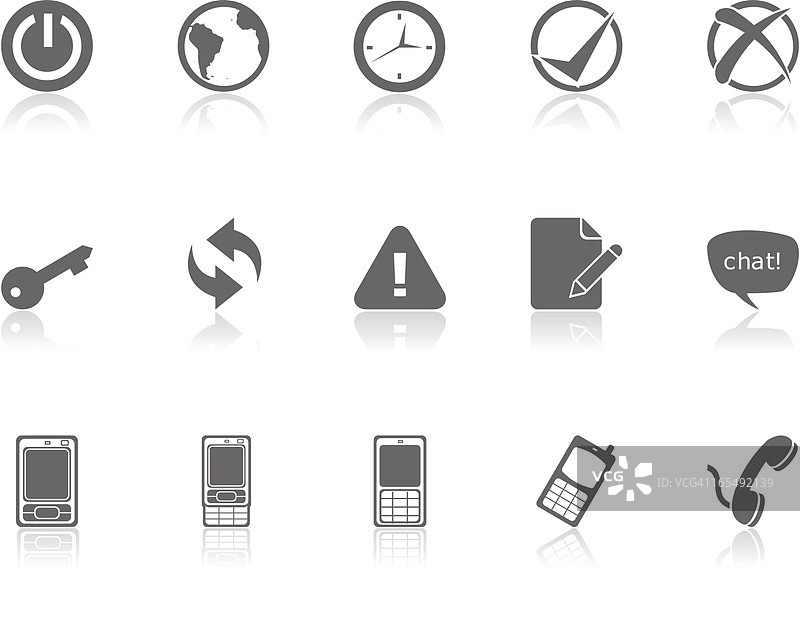 灰色电脑技术图标图片素材