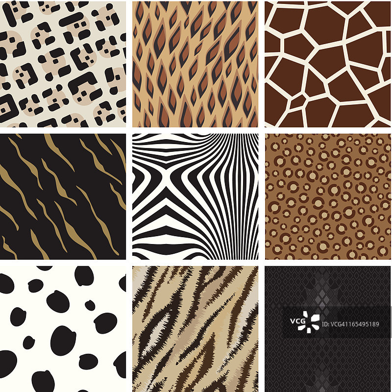 抽象动物背景无缝图案图片素材