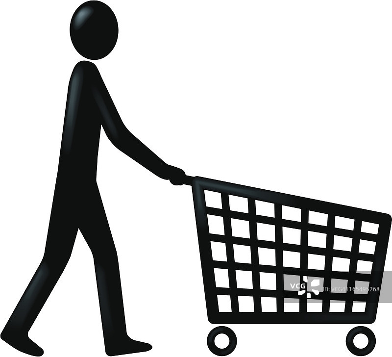 人物和手推车图片素材