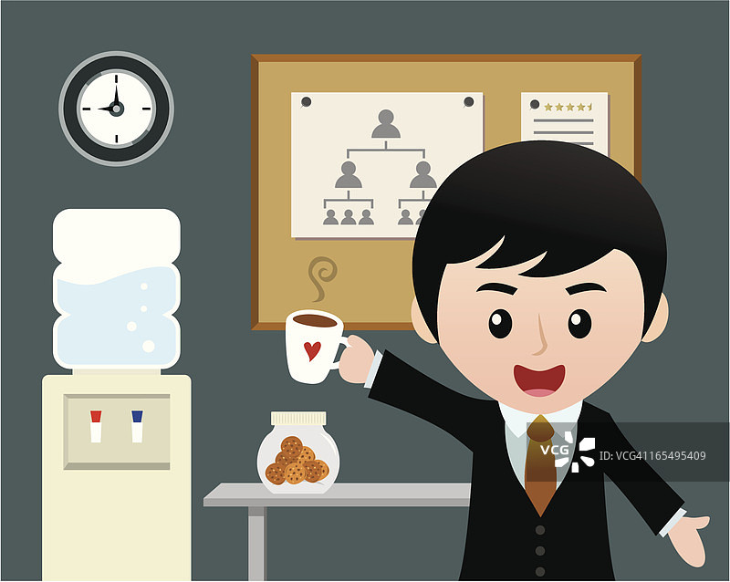 喝咖啡的商务男人图片素材