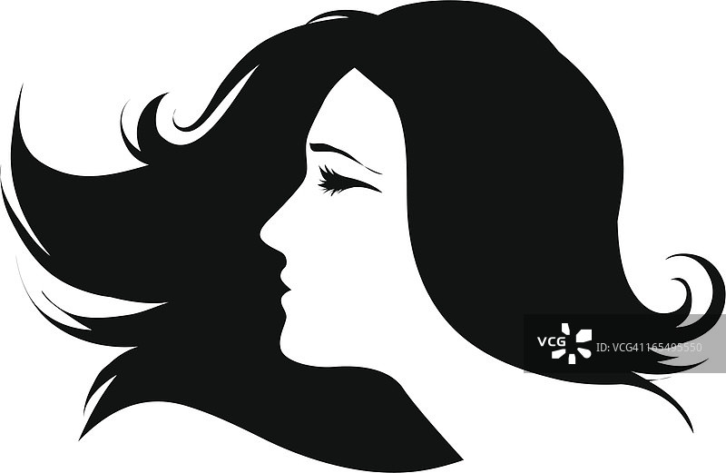 女人侧面轮廓图片素材