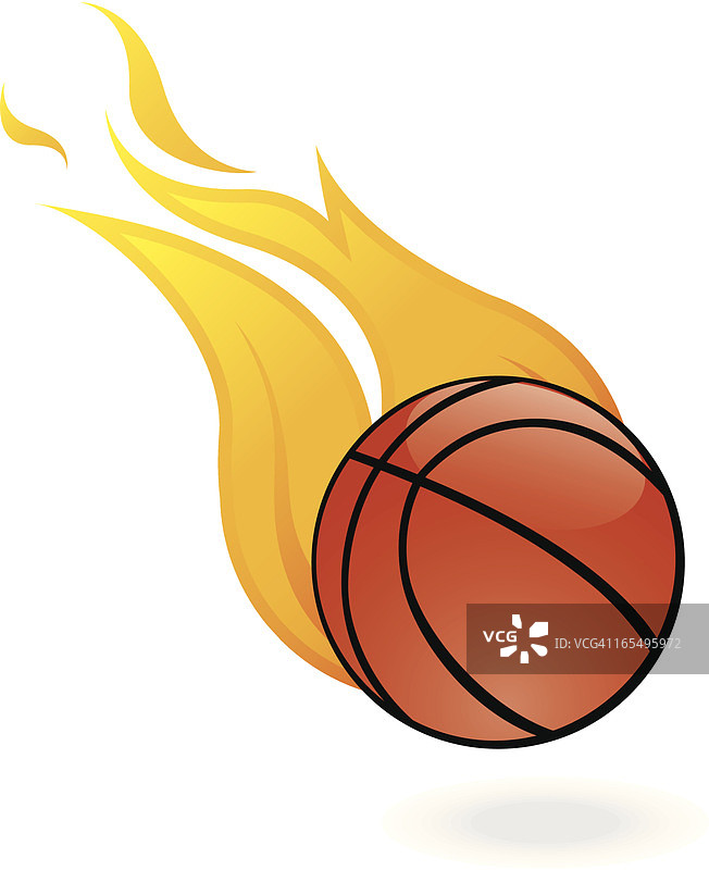 燃烧的篮球图片素材