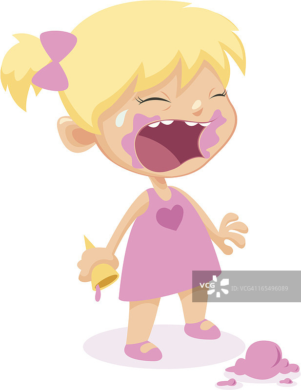 冰淇淋哭泣图片素材