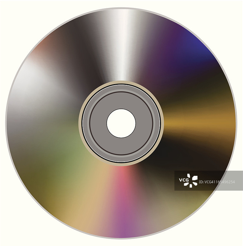 白色背景上的CD光盘矢量图图片素材