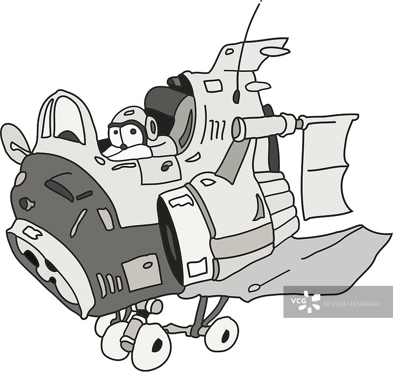 战斗机飞行员卡通图片素材