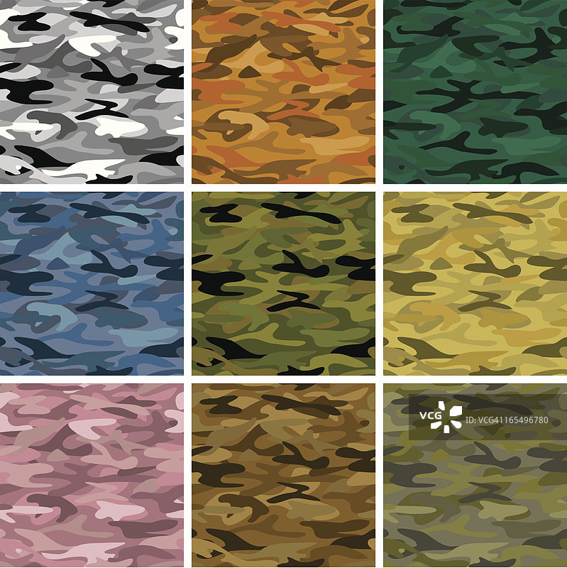 迷彩无缝图案图片素材