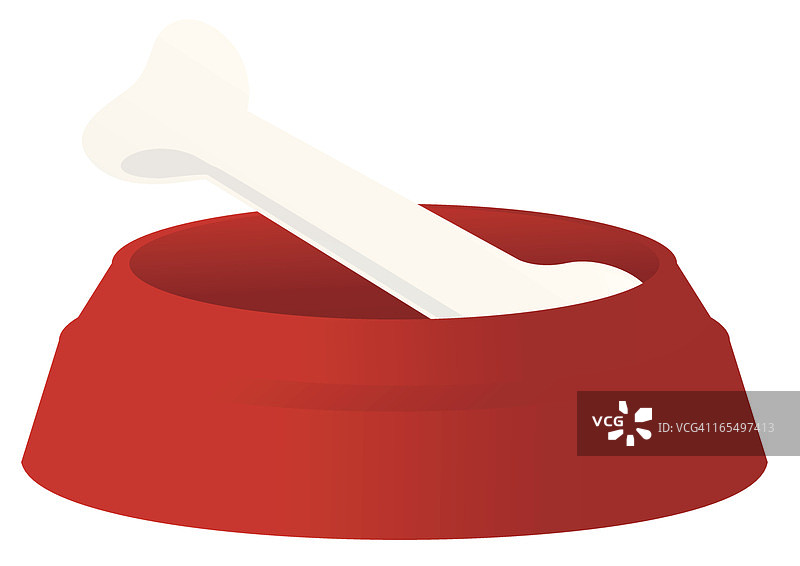 带骨头的狗碗图片素材