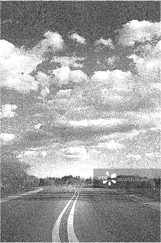 开放道路的雕刻图片素材