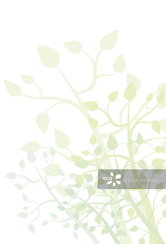 绿色树枝背景图片素材