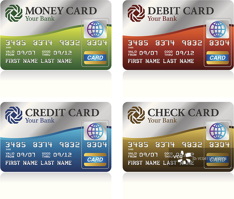 各类银行卡图片素材