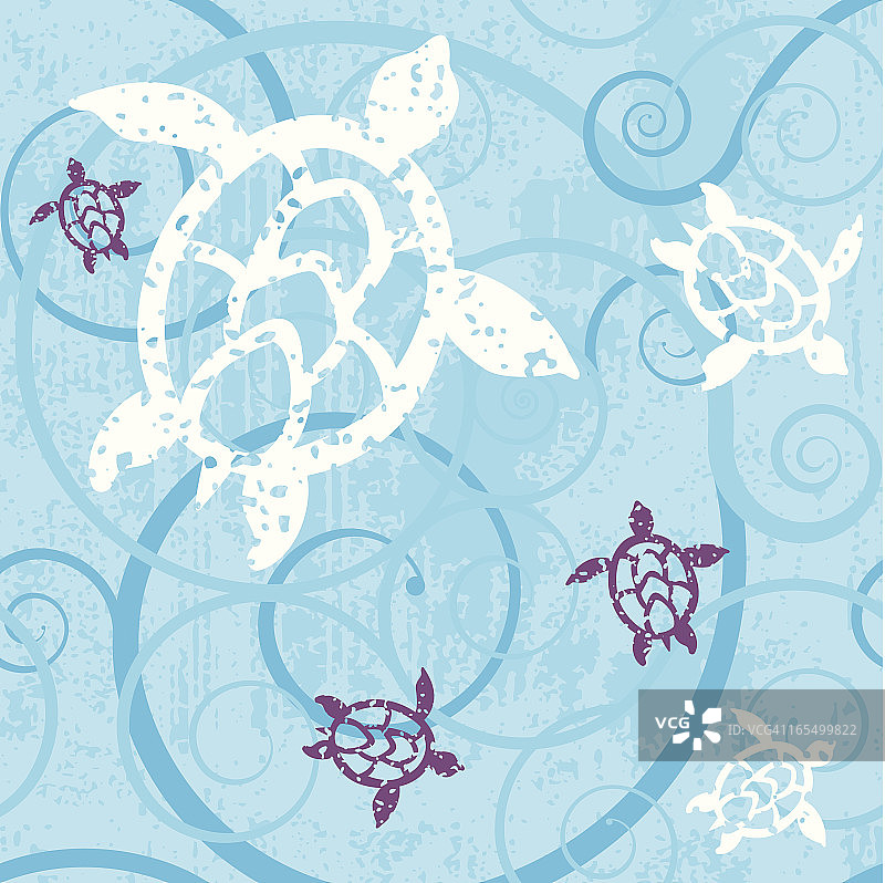 夏威夷海龟图案图片素材