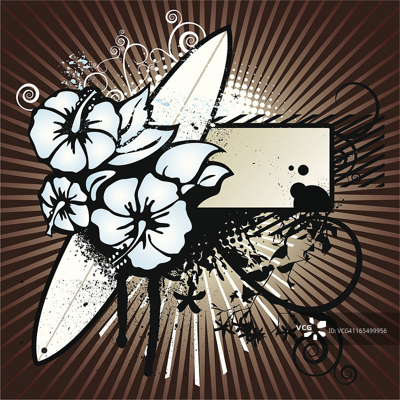 Grunge风格冲浪Banner图片素材