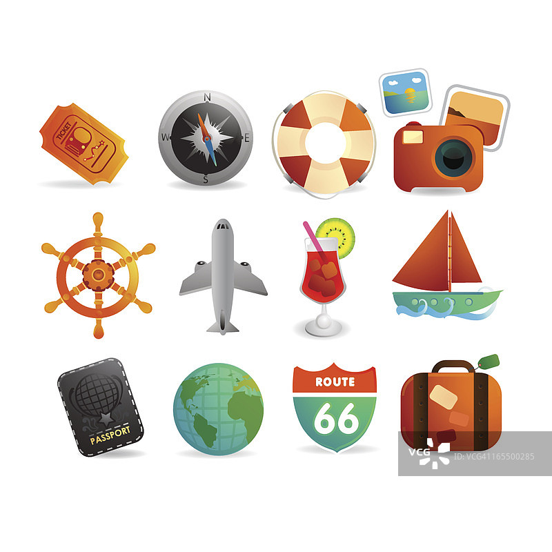 度假和旅游图标图片素材