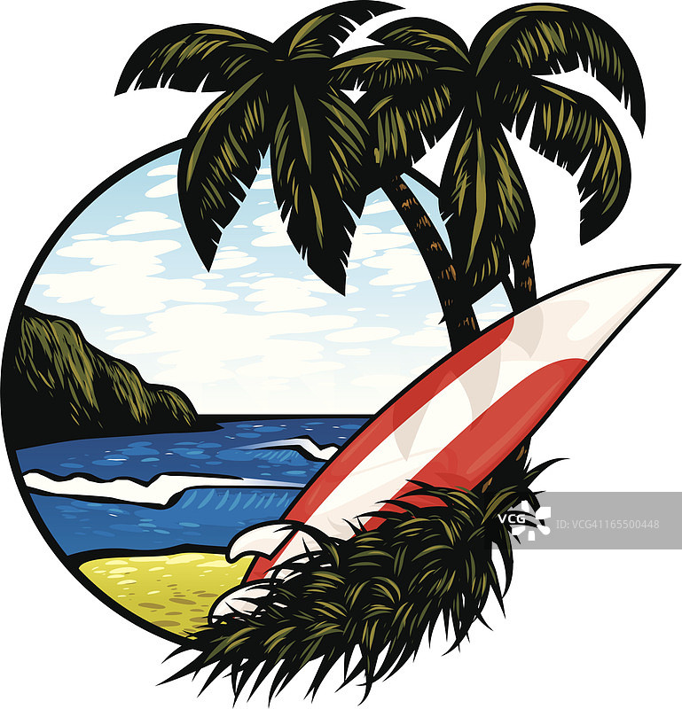 夏威夷冲浪者图片素材