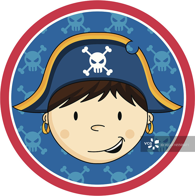 可爱的年轻海盗船长图片素材