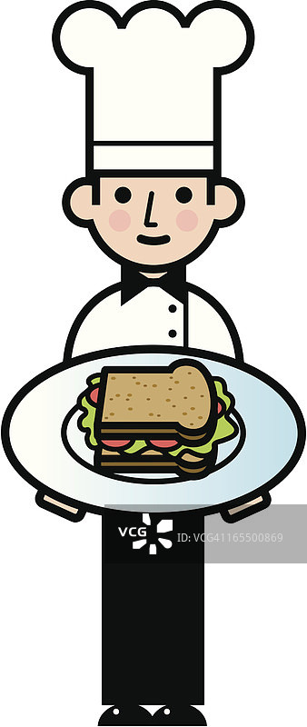 厨师与三明治图片素材