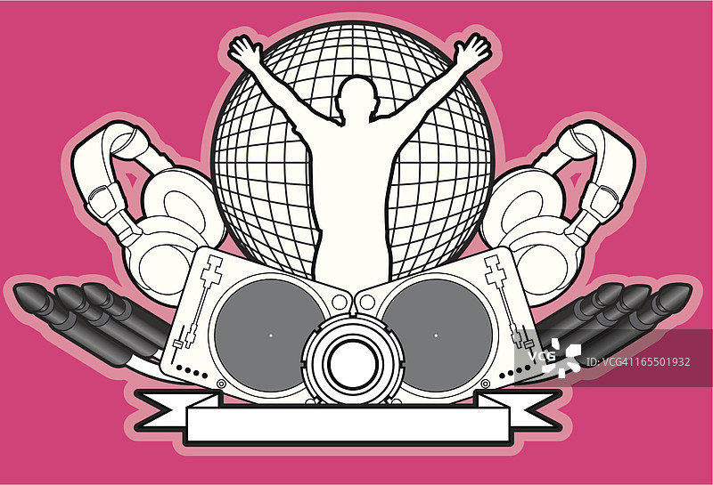 音乐主题盾徽图片素材