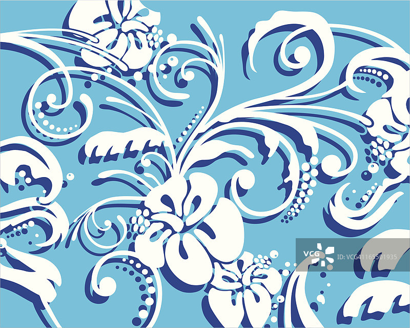 夏威夷花卉背景图片素材