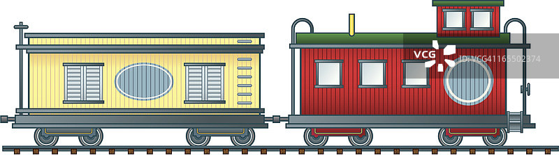 铁路棚车和守车图片素材