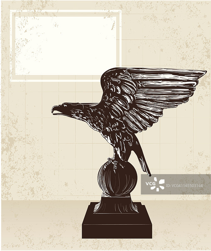 古董老鹰相框图片素材