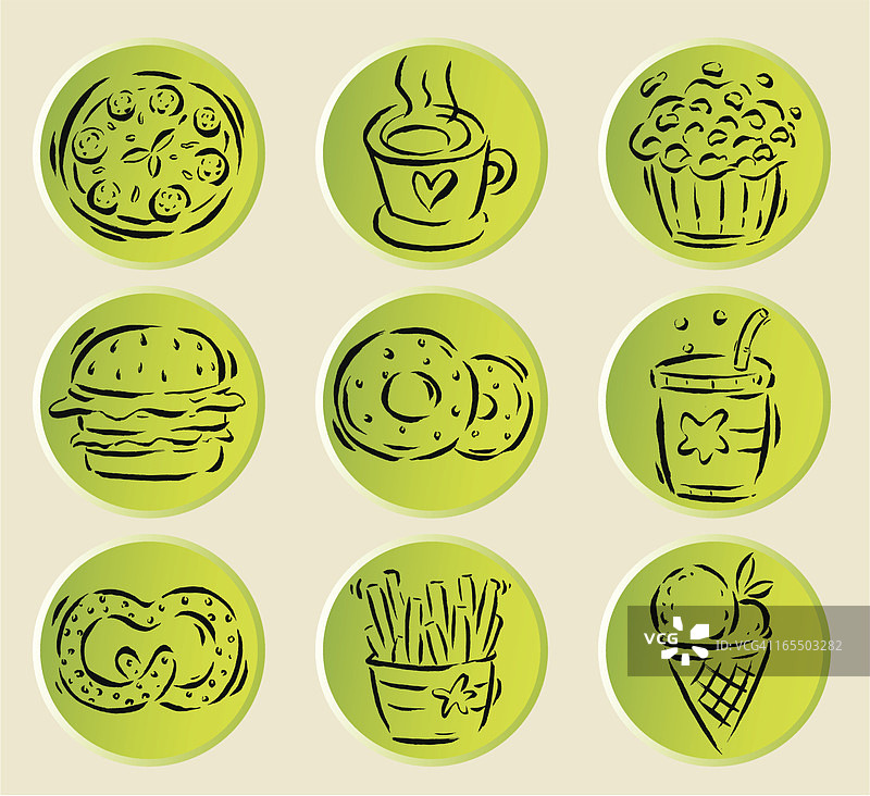 快餐相关图标图片素材
